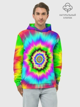 Худи мужской база хлопок / ОПТИЧЕСКИЙ УЗОР