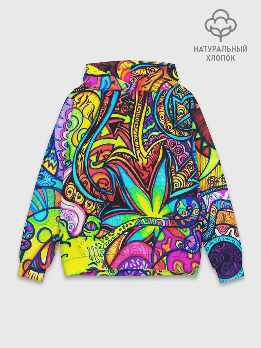 Худи мужской база хлопок / ABSTRACTION PSY