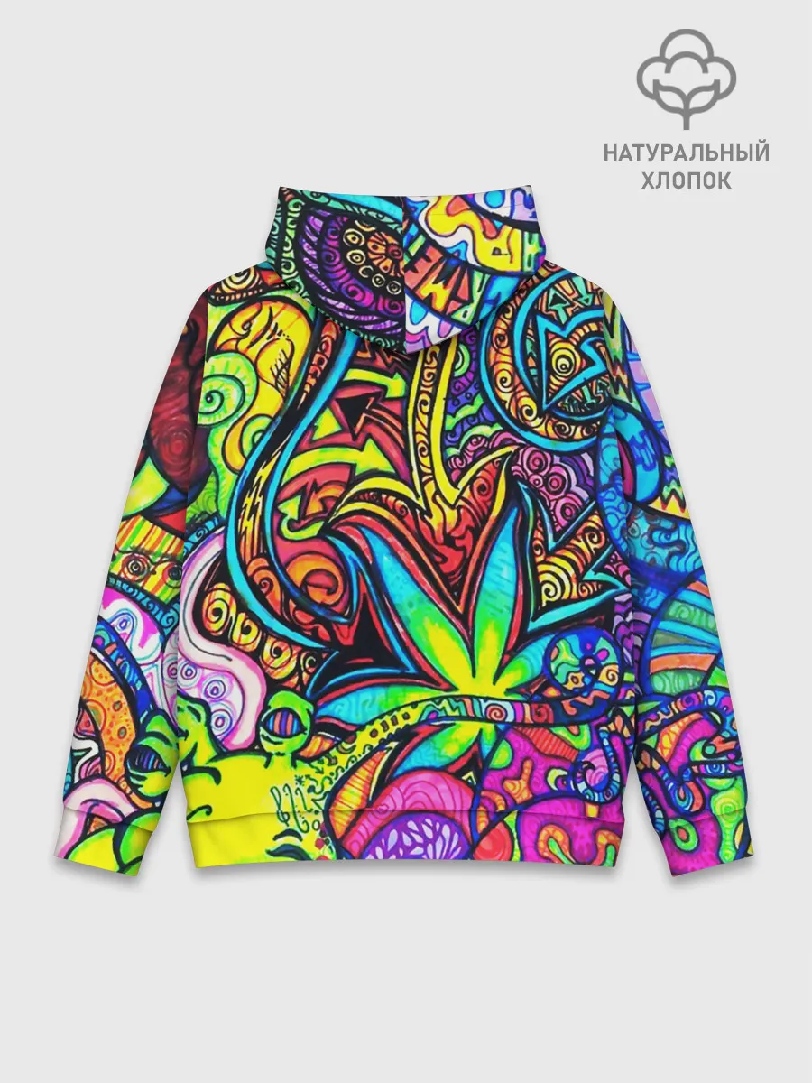 Худи мужской база хлопок / ABSTRACTION PSY