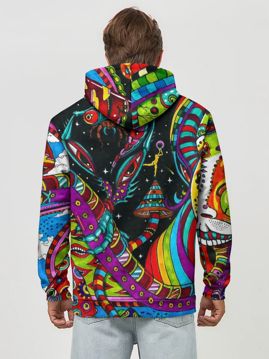 Худи мужской база хлопок / психоделика