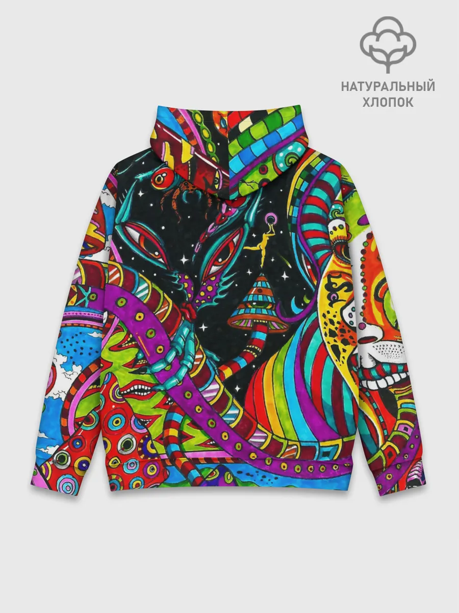 Худи мужской база хлопок / психоделика