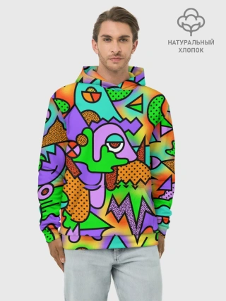 Худи мужской база хлопок / PSY GEOMETRY