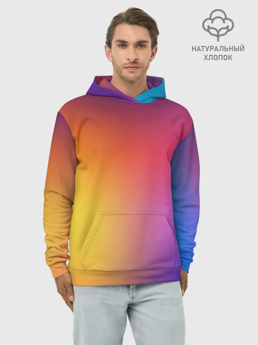 Худи мужской база хлопок / Abstract gradient colors