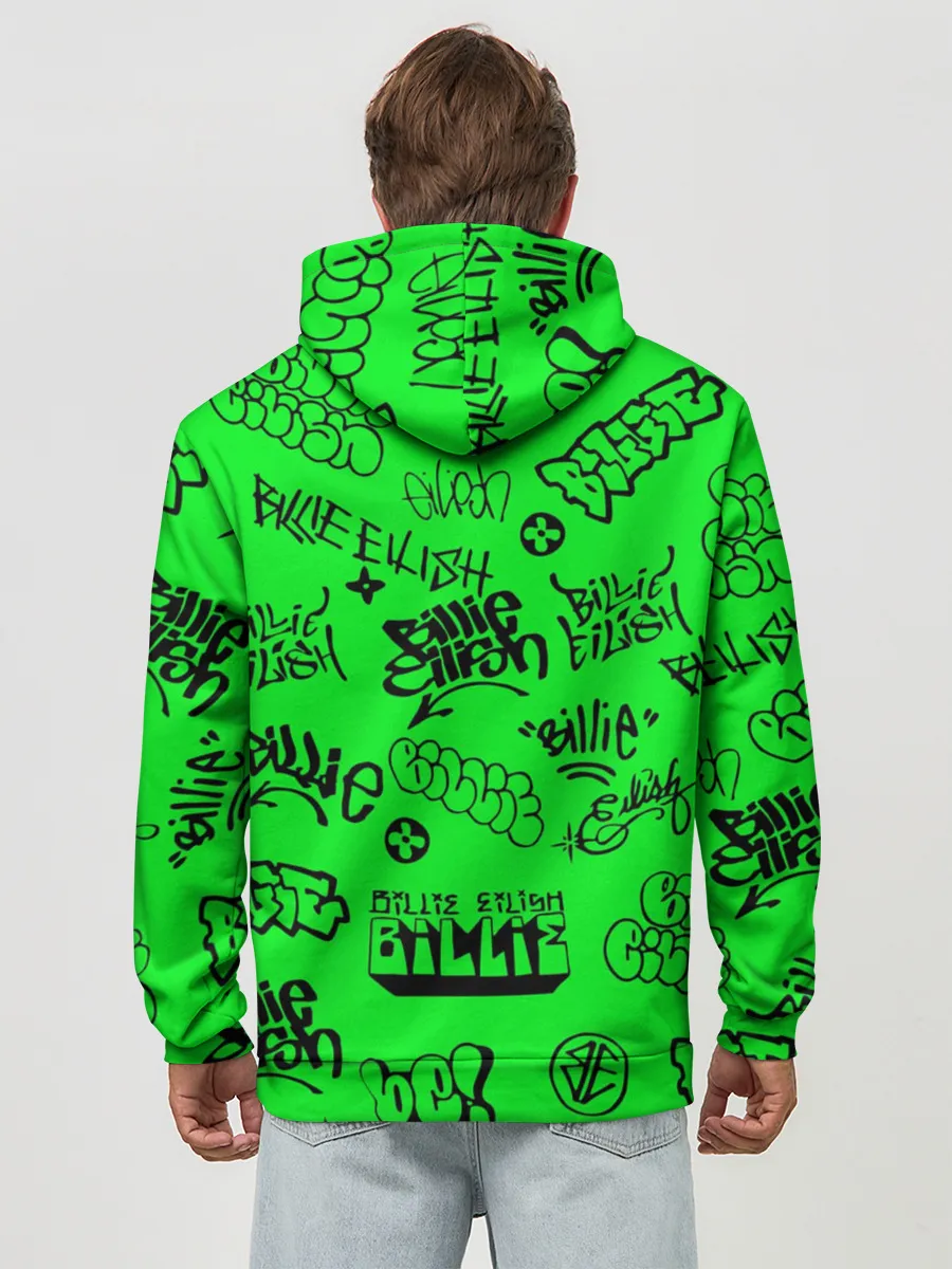 Худи мужской база хлопок / Billie Eilish graffiti
