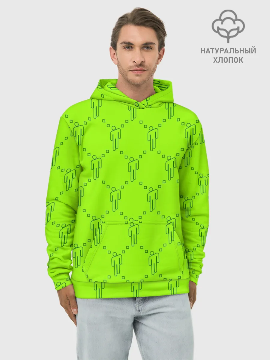 Худи мужской база хлопок / Billie Eilish pattern