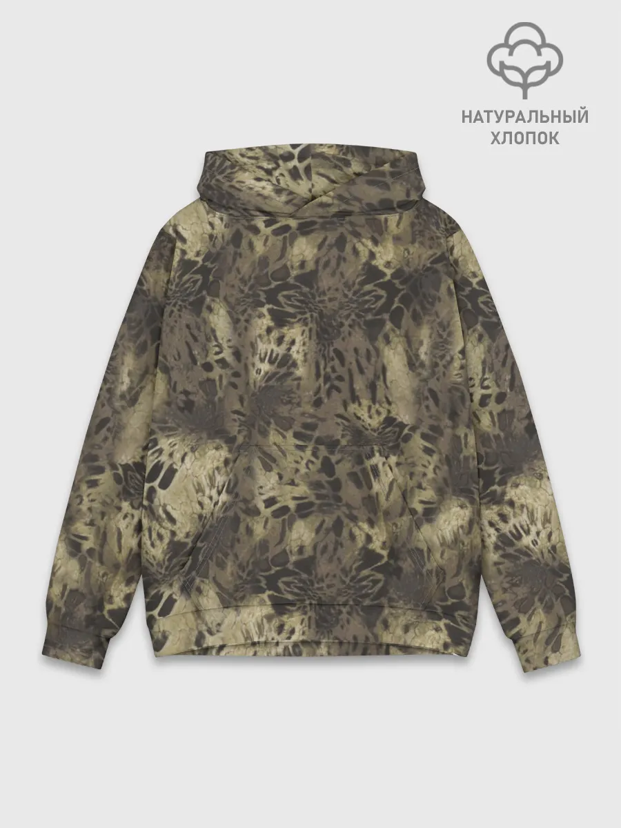 Худи мужской база хлопок / Камуфляж Prym1 Woodlands Camo