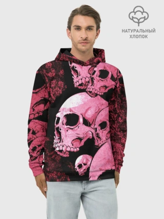 Худи мужской база хлопок / ЧЕРЕПА