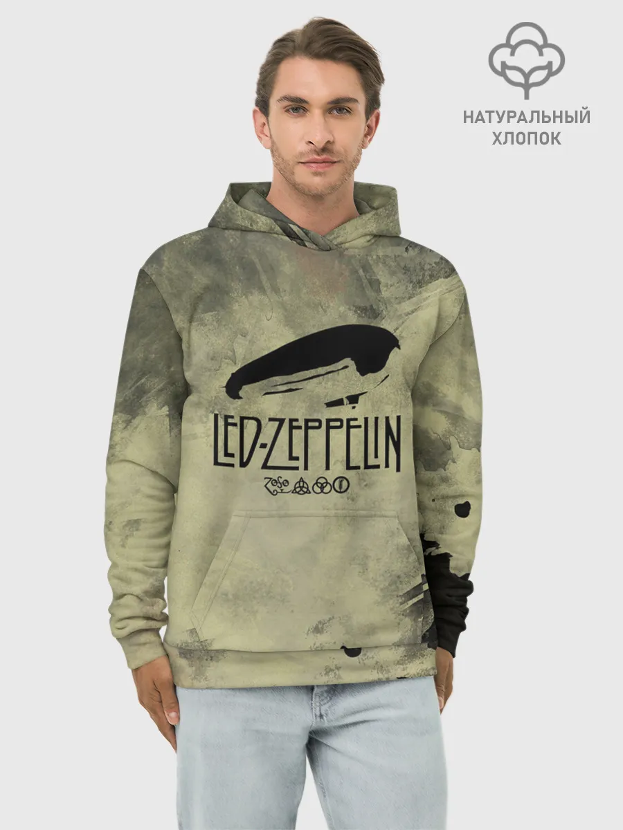 Худи мужской база хлопок / Led Zeppelin