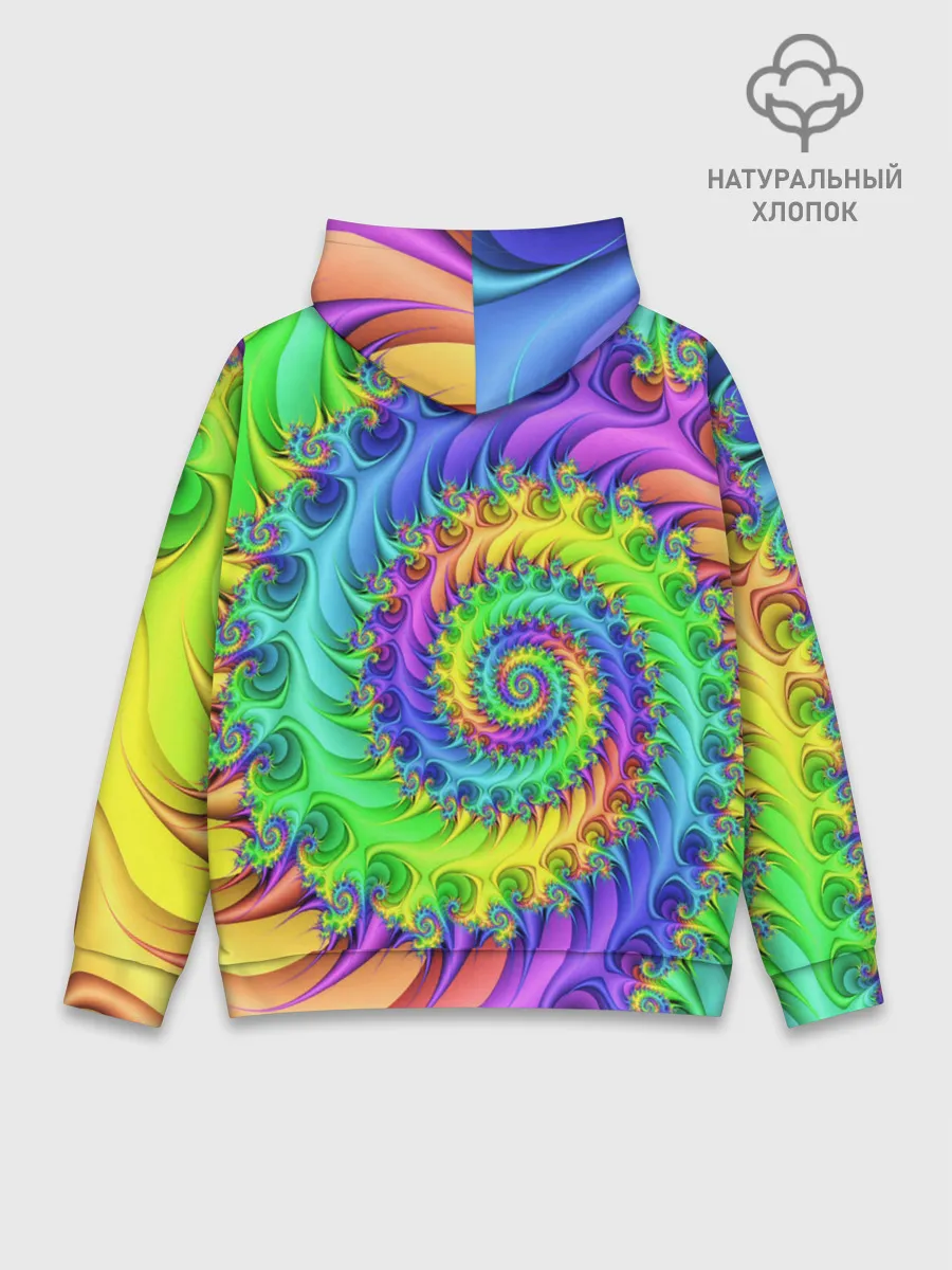 Худи мужской база хлопок / ФРАКТАЛЬНЫЙ АБСТРАКТ