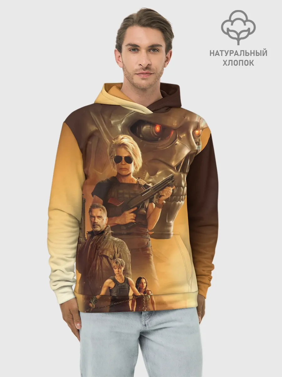 Худи мужской база хлопок / Terminator: Dark Fate