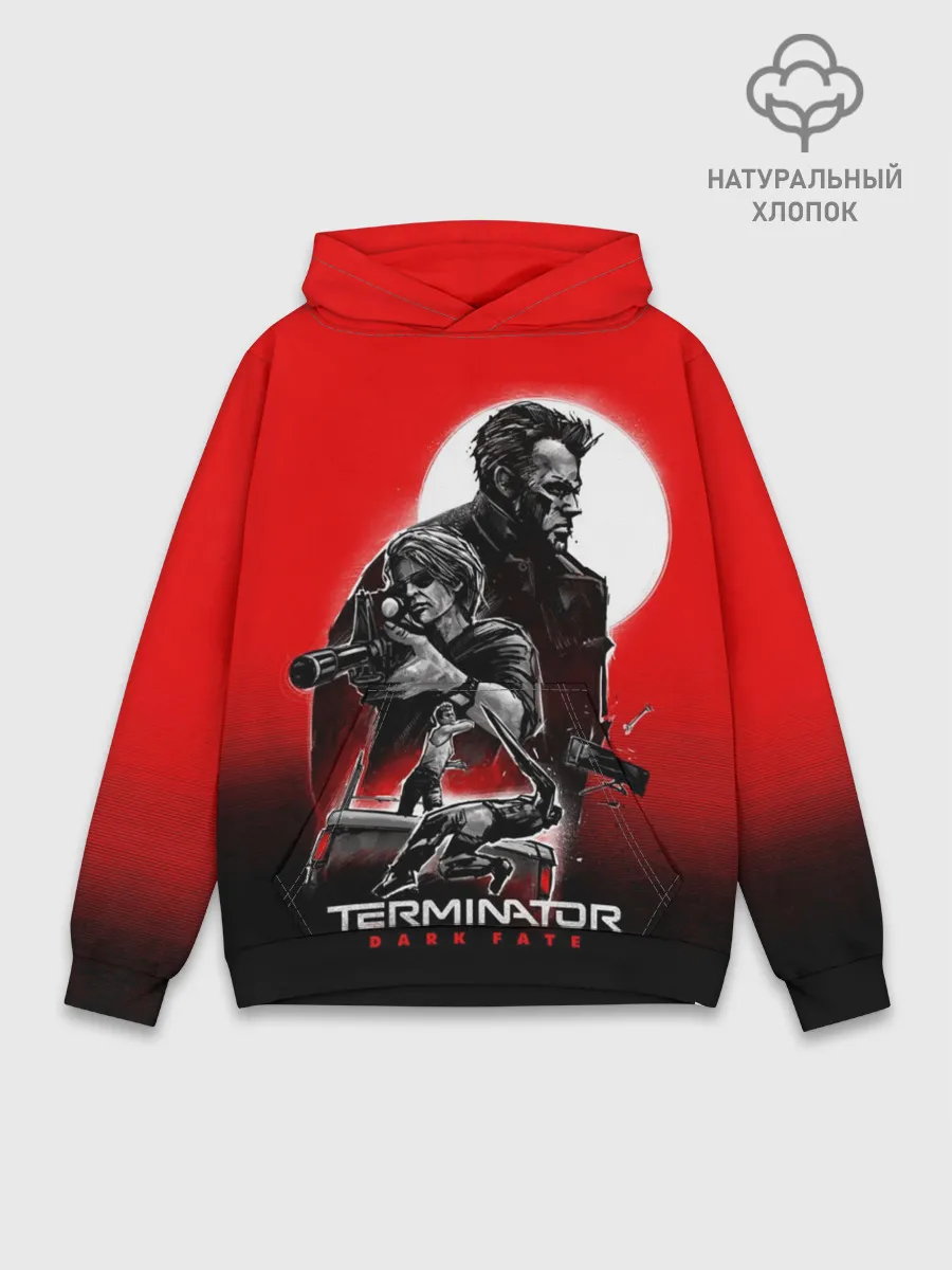 Худи мужской база хлопок / Terminator: Dark Fate
