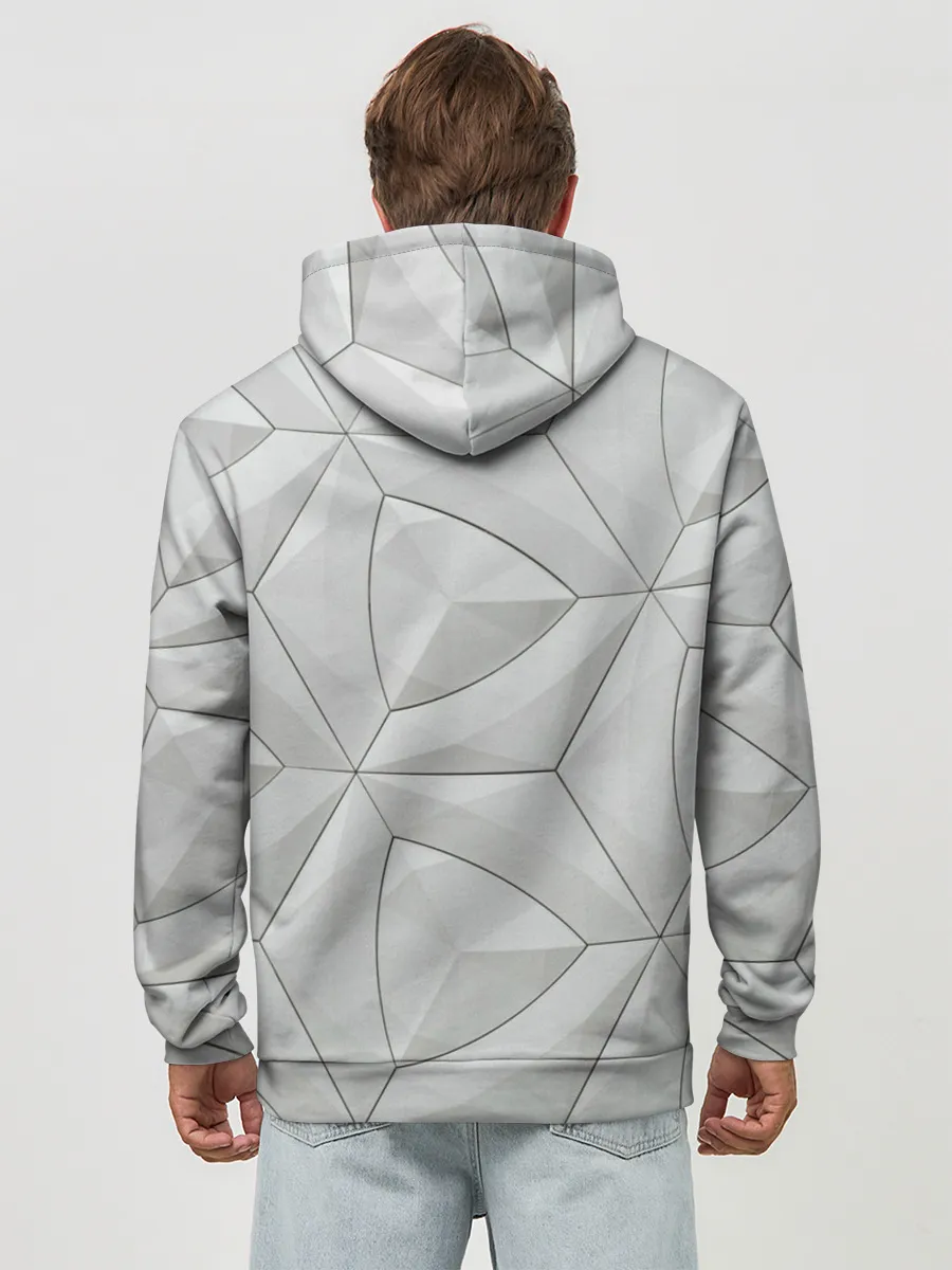 Худи мужской база хлопок / Техно Геометрия