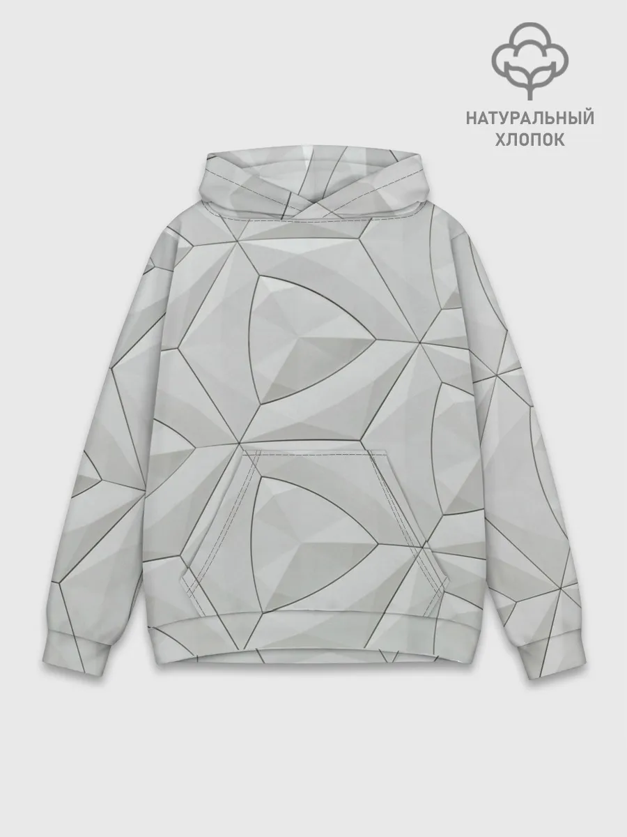 Худи мужской база хлопок / Техно Геометрия