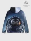 Худи мужской база хлопок / Кот космонавт