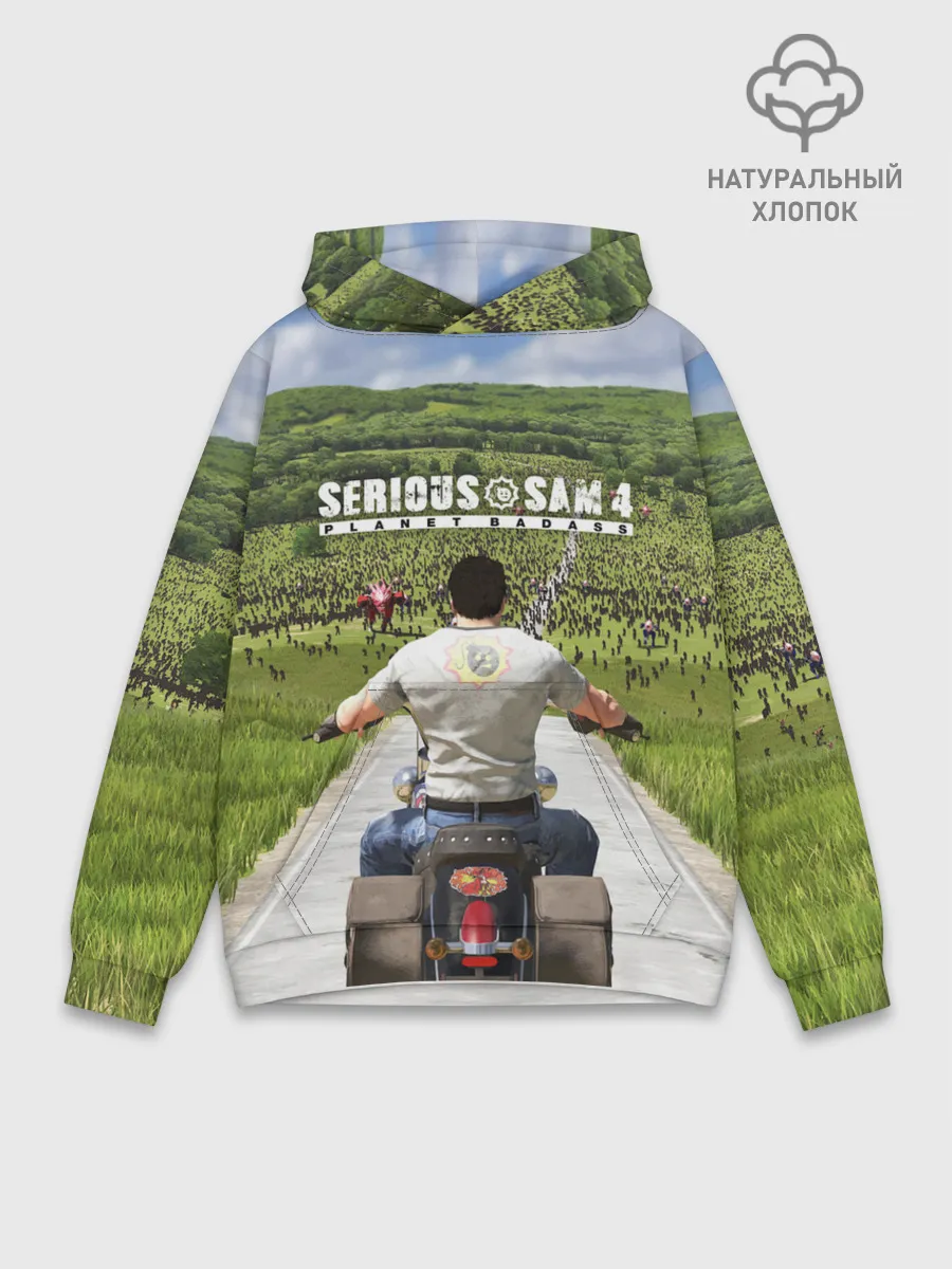Худи мужской база хлопок / SERIOUS SAM 4: PLANET BADASS