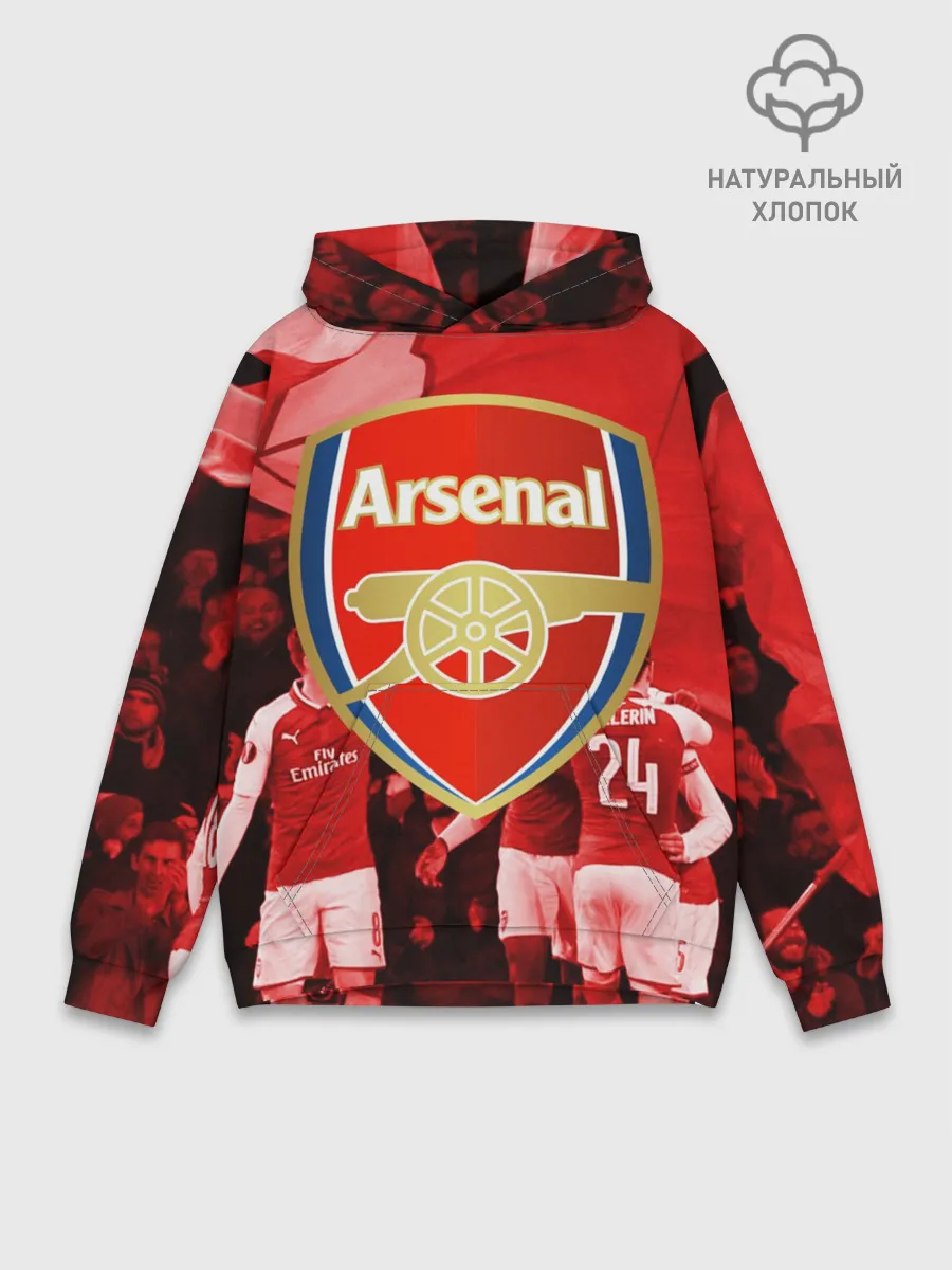 Худи мужской база хлопок / Arsenal