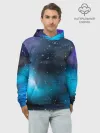 Худи мужской база хлопок / Рисованный Космос