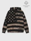 Худи мужской база хлопок / American Flag Camo
