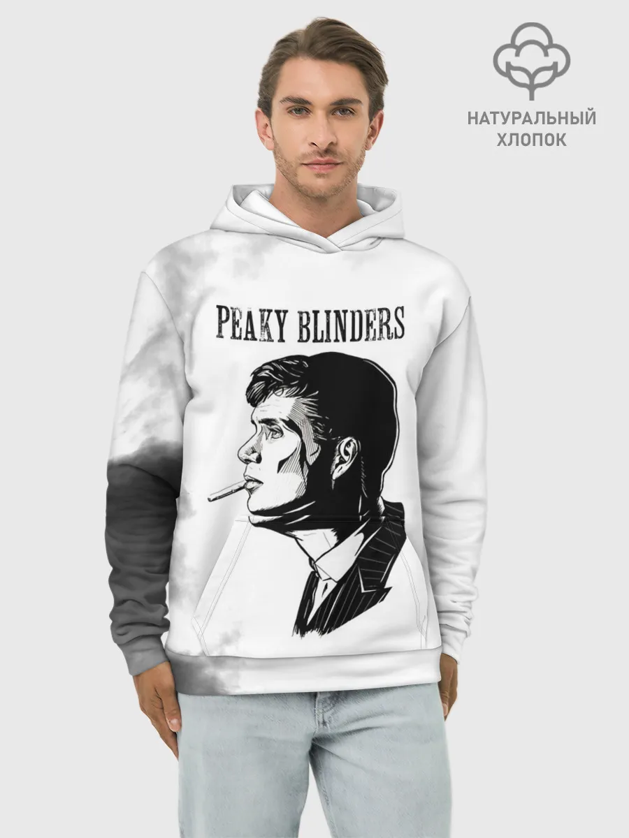 Худи мужской база хлопок / Острые козырьки