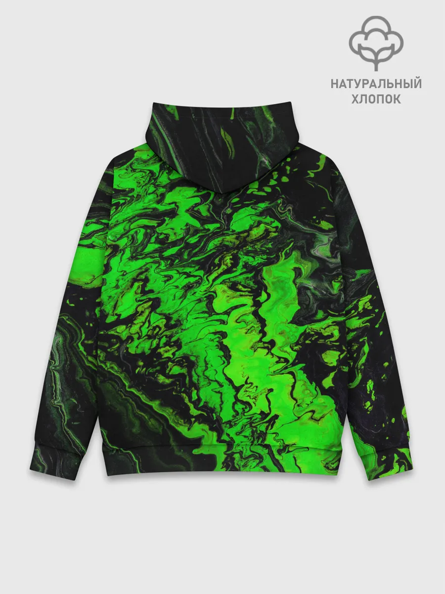 Худи мужской база хлопок / Тёмные зеленые краски