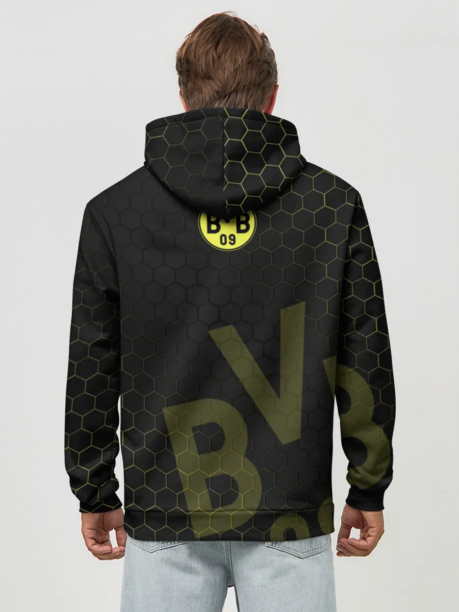 Худи мужской база хлопок / Боруссия Дортмунд