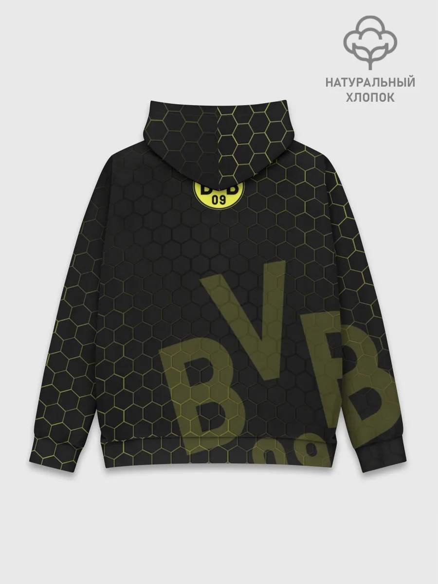 Худи мужской база хлопок / Боруссия Дортмунд