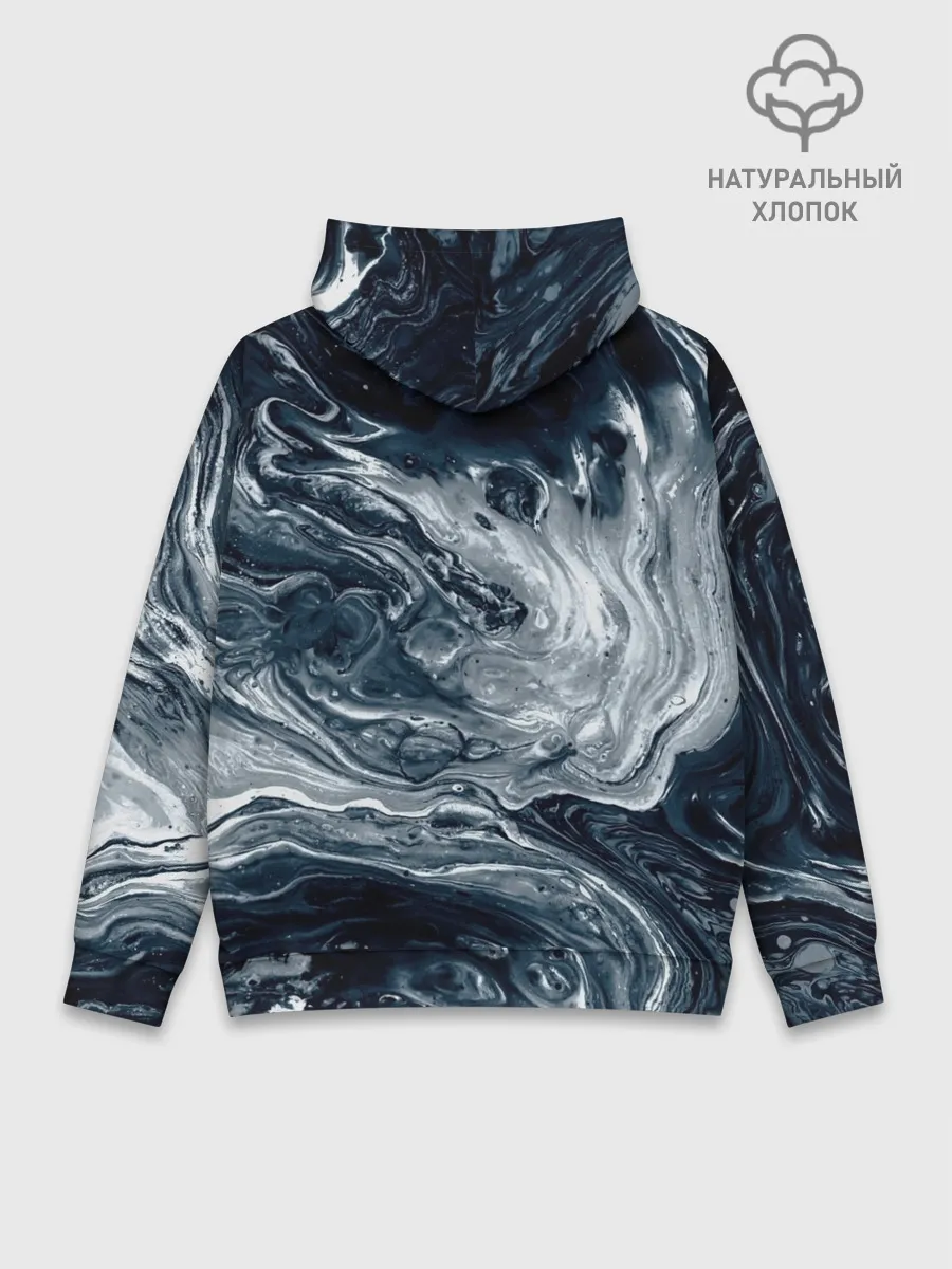 Худи мужской база хлопок / Темные холодные краски