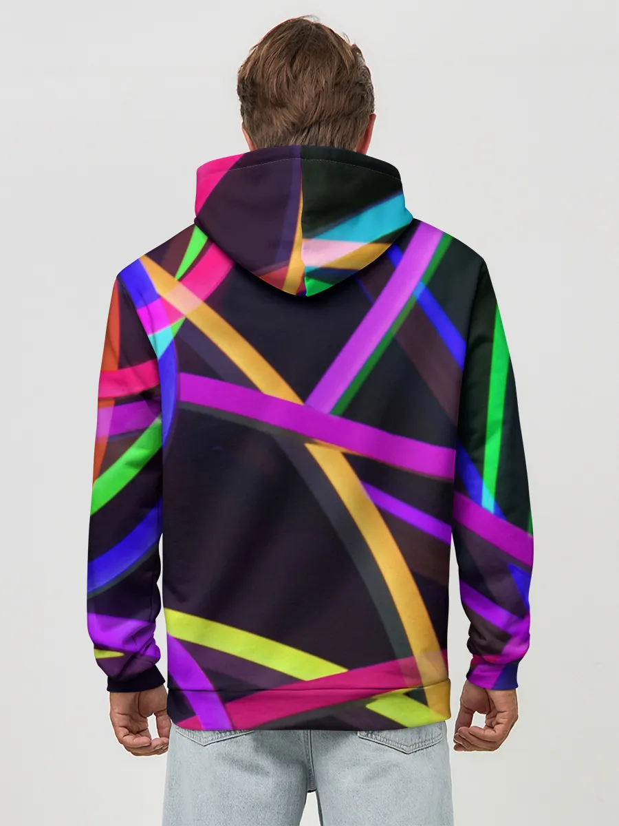 Худи мужской база хлопок / Светящиеся полосы