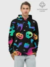 Худи мужской база хлопок / RAINBOW HALLOWEEN | ХЭЛЛУИН
