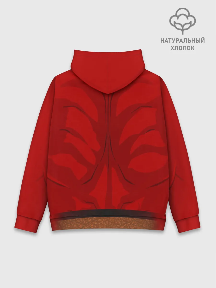 Худи мужской база хлопок / Красный качок