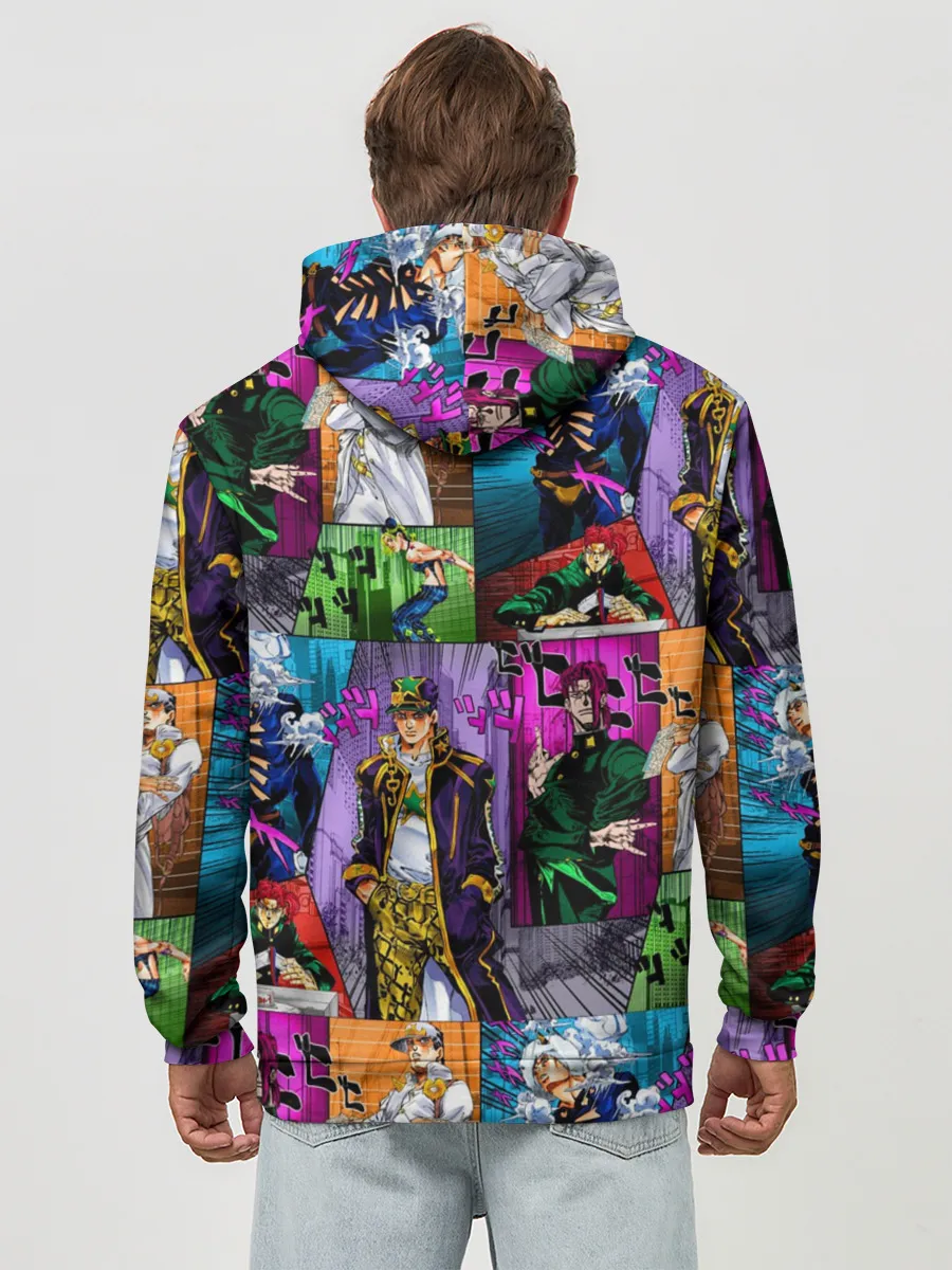 Худи мужской база хлопок / Паттерн джоджо кира спидвагон