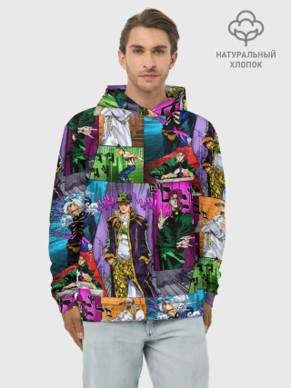 Худи мужской база хлопок / Паттерн джоджо кира спидвагон