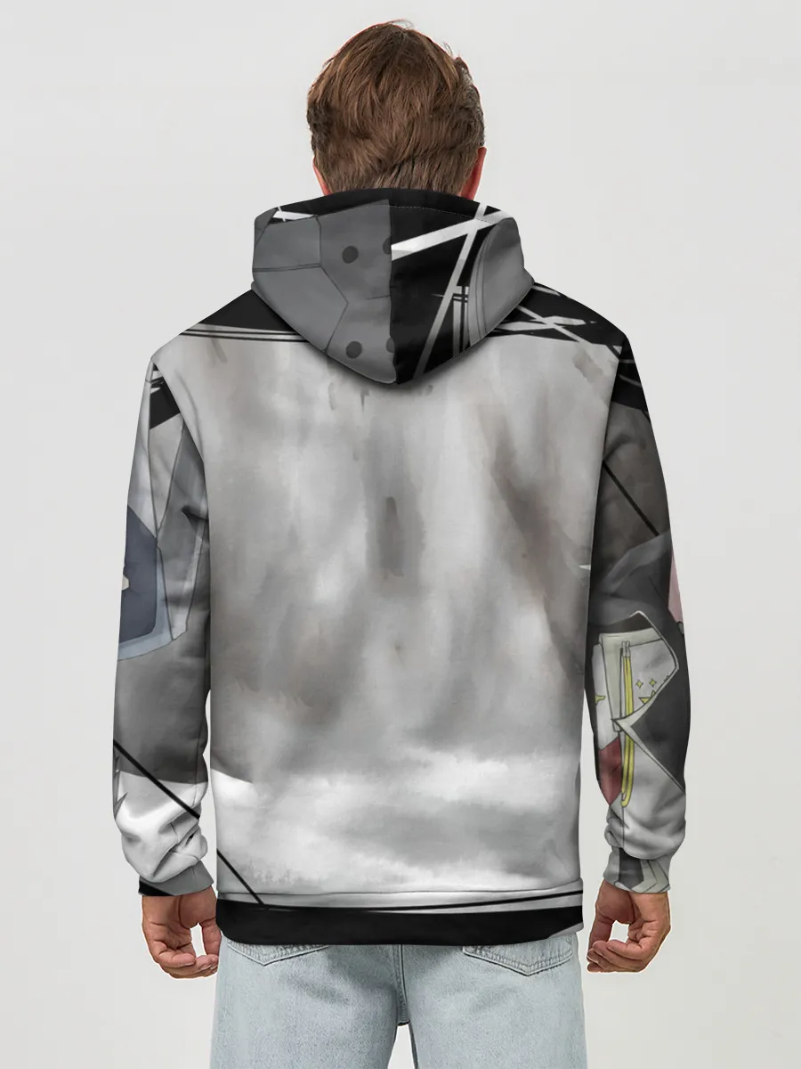 Худи мужской база хлопок / ноль два перевертыш