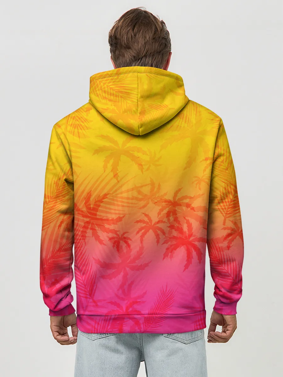 Худи мужской база хлопок / РЕТРО ПАЛЬМЫ