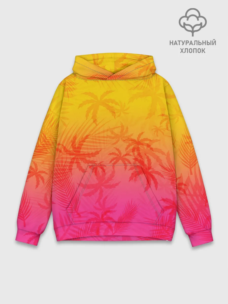 Худи мужской база хлопок / РЕТРО ПАЛЬМЫ