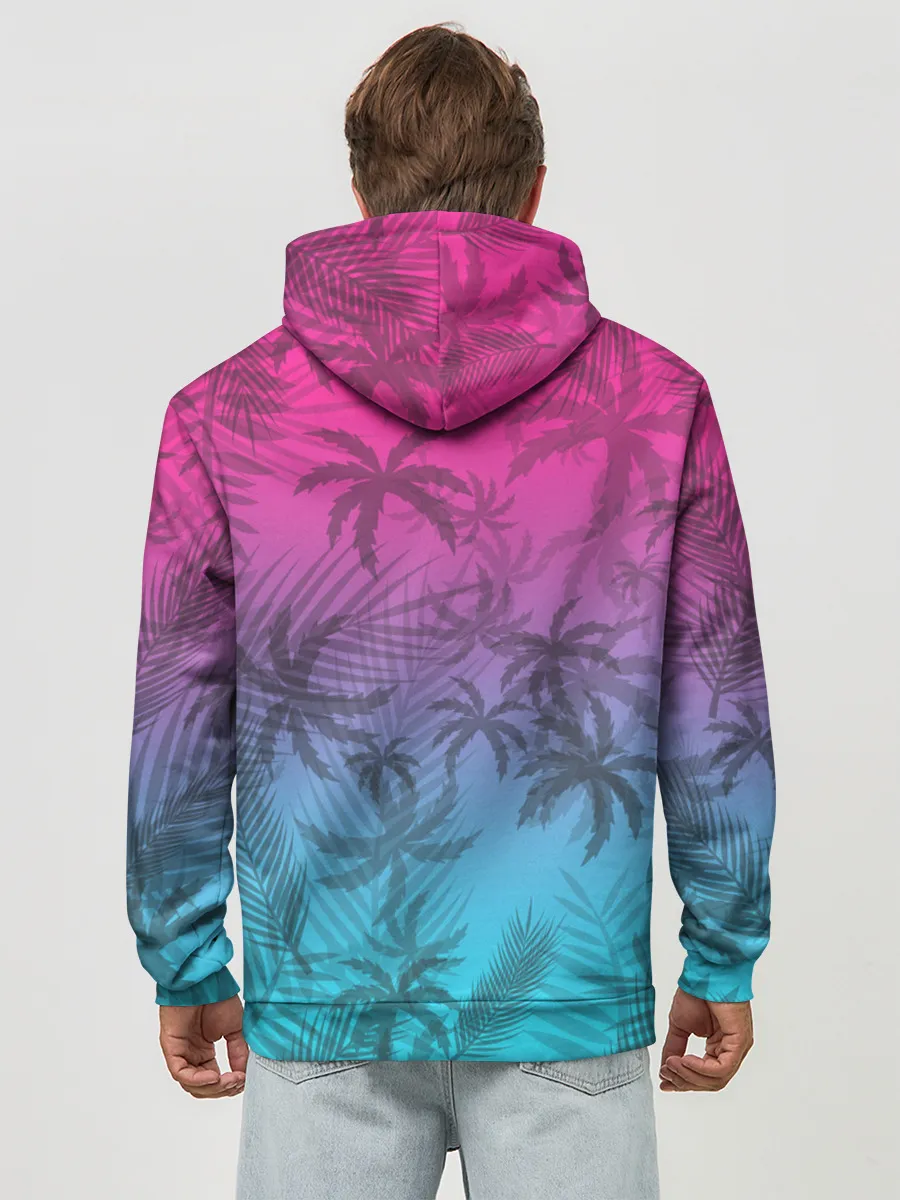 Худи мужской база хлопок / РЕТРО ПАЛЬМЫ