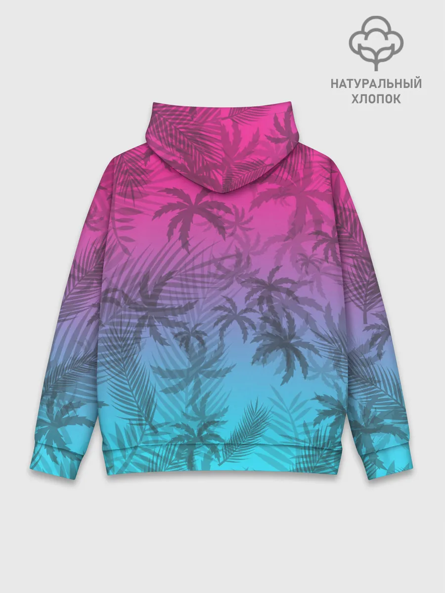 Худи мужской база хлопок / РЕТРО ПАЛЬМЫ