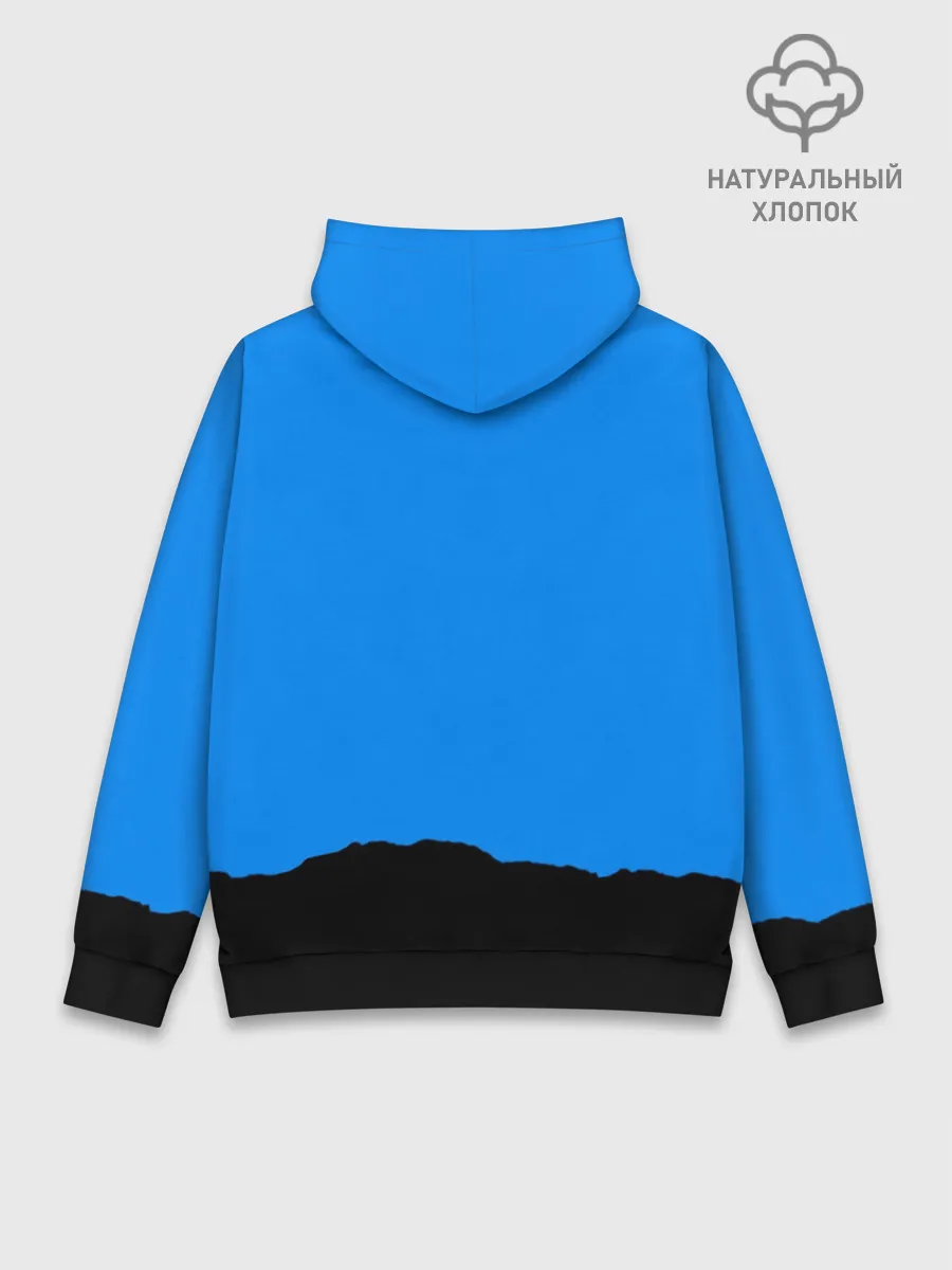 Худи мужской база хлопок / TEAM FORTRESS 2 BLUE TEAM