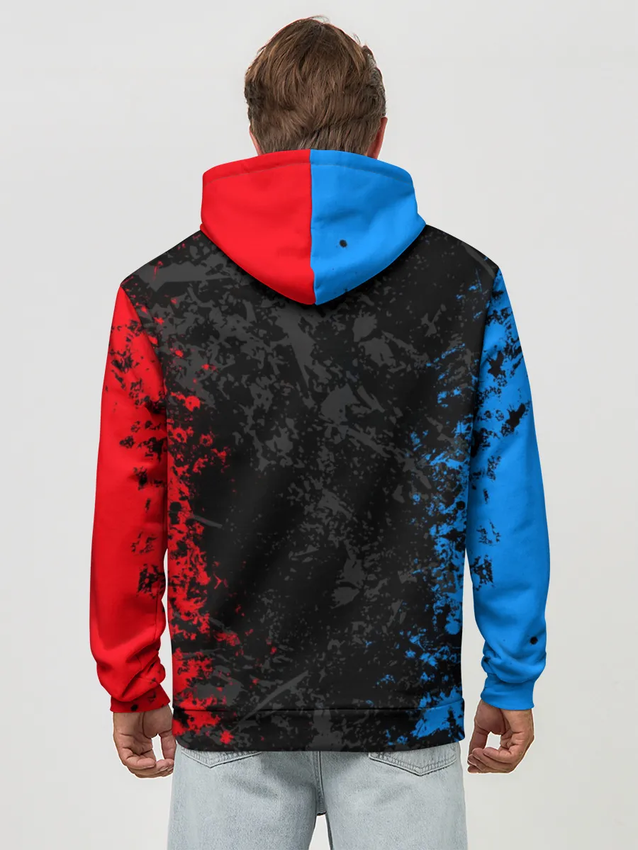 Худи мужской база хлопок / TEAM FORTRESS 2 RED VS BLUE