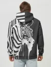 Худи мужской база хлопок / Зебра