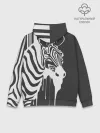 Худи мужской база хлопок / Зебра