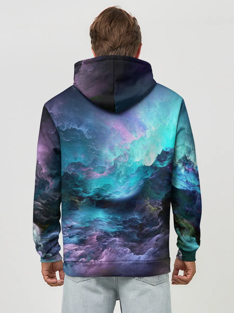 Худи мужской база хлопок / ФРАКТАЛЬНЫЙ КОСМОС | SPACE