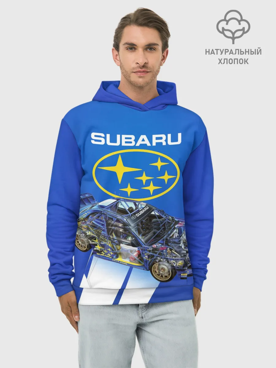 Худи мужской база хлопок / Subaru