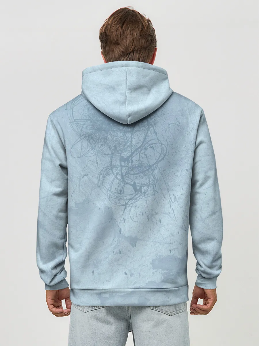 Худи мужской база хлопок / три сноуборда