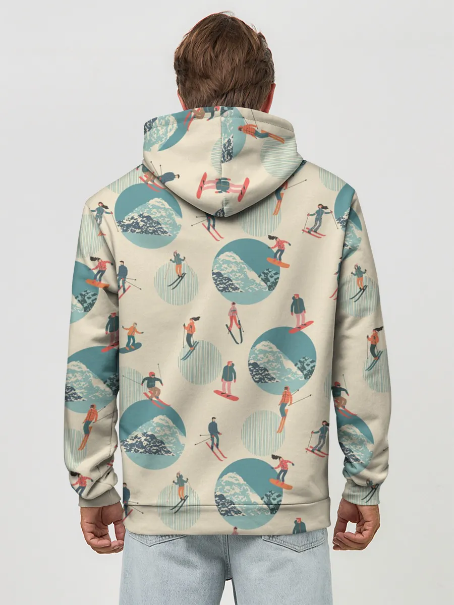 Худи мужской база хлопок / лыжники