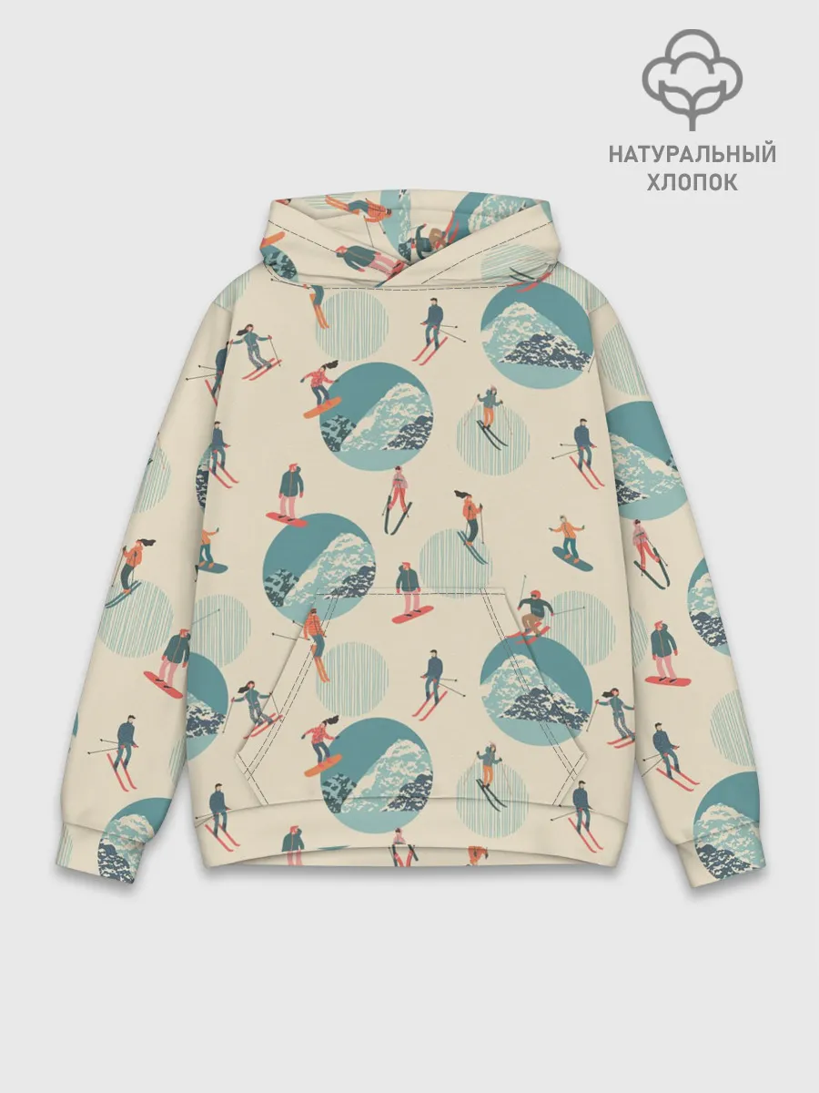 Худи мужской база хлопок / лыжники