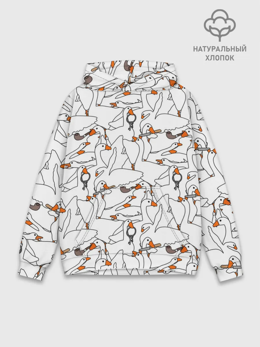 Худи мужской база хлопок / Злой гусь