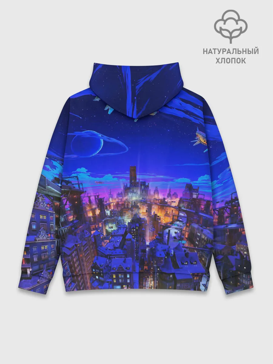 Худи мужской база хлопок / Сказочный город