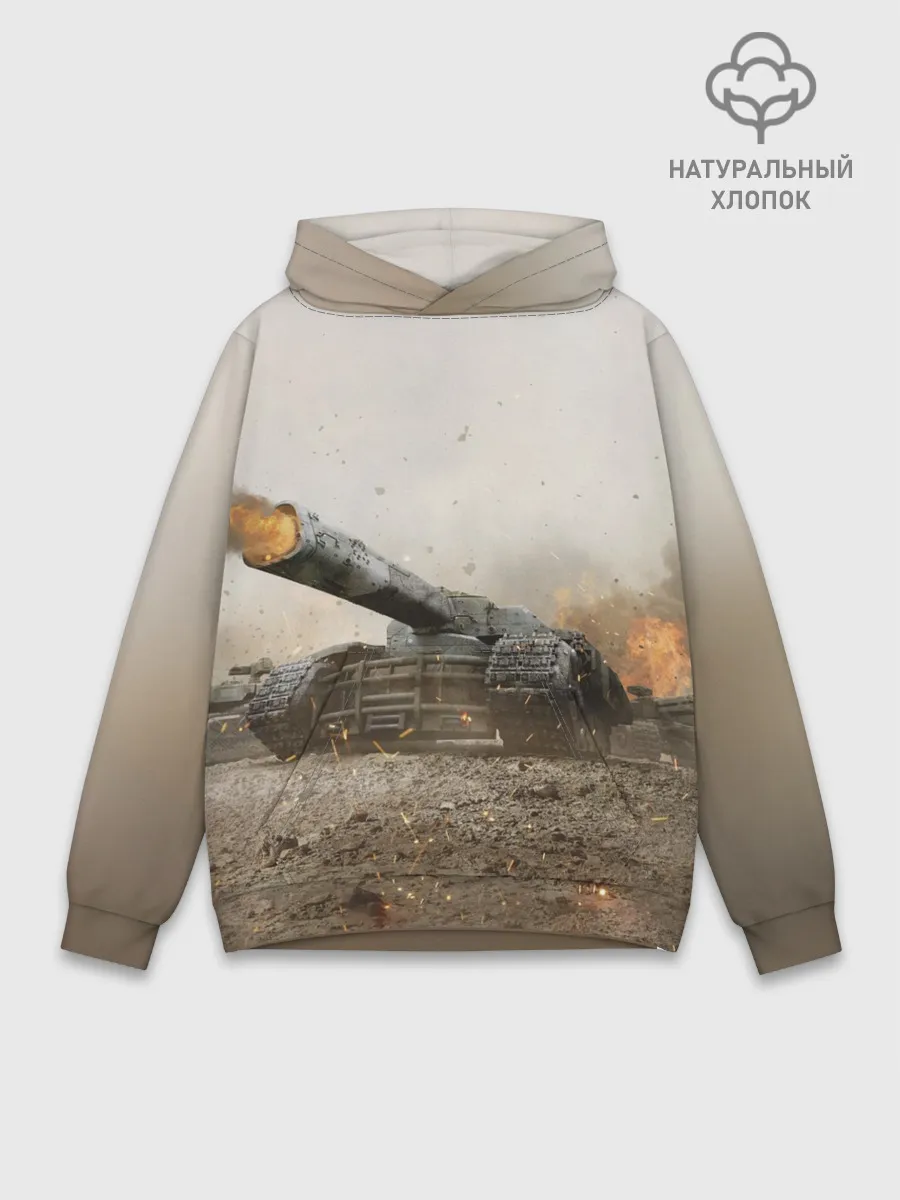 Худи мужской база хлопок / Танки