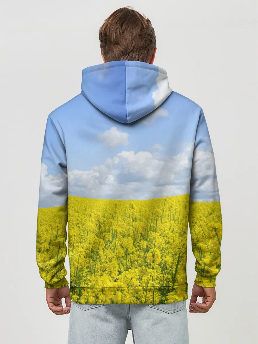 Худи мужской база хлопок / Рапсовое поле